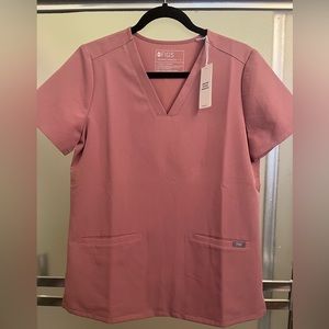 Figs Mineral Mauve Casma Scrub Top